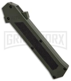 AKC F-16 OD Green D/A OTF Automatic Knife - Bayo Black Plain 8 AKC F-16 OD Green D/A OTF Automatic Knife - Bayo Black Plain -Akc Sales Store AKC F 16 DA Bayonet OD Green Black BHQ 86948 er spine large