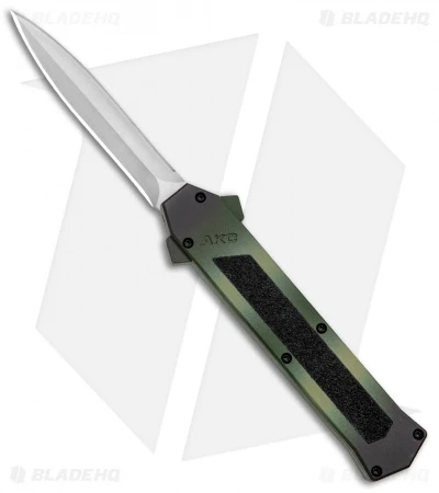 AKC F-16 D/A Dagger OTF Automatic Knife Green Camo (3.3" Satin) 3 AKC F-16 D/A Dagger OTF Automatic Knife Green Camo (3.3" Satin)