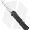 AKC F-16 D/A Dagger OTF Automatic Knife Black W/ Orange Button (3.3" Satin) -Akc Sales Store AKC F 16 DA Dagger OTF Auto Black Orange Button Satin BHQ 98892 jr