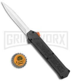AKC F-16 Black D/A OTF Automatic Knife + Orange Button - Dagger Satin Plain 9 AKC F-16 Black D/A OTF Automatic Knife + Orange Button - Dagger Satin Plain -Akc Sales Store AKC F 16 DA Dagger OTF Auto Black Orange Button Satin BHQ 98892 jr bottlecap large