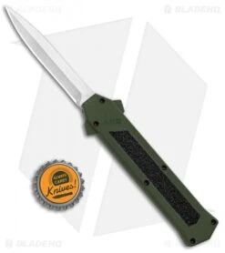 AKC F-16 D/A Dagger OTF Automatic Knife Green (3.3" Satin) -Akc Sales Store AKC F 16 DA Dagger OTF Auto Green Satin BHQ 91965 jr bottlecap