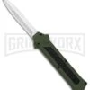 AKC F-16 Green D/A OTF Automatic Knife - Dagger Satin Plain -Akc Sales Store AKC F 16 DA Dagger OTF Auto Green Satin BHQ 91965 jr large
