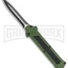 AKC F-16 Green D/A Dagger OTF Automatic Knife - Dagger Two Tone Plain -Akc Sales Store AKC F 16 DA Dagger OTF Auto Green TT BHQ 115400 jr large