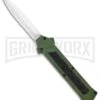 AKC F-16 OD Green D/A OTF Automatic Knife - Dagger Satin Plain -Akc Sales Store AKC F 16 DA Dagger OTF Auto OD Green Satin BHQ 95347 jr large