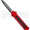 AKC F-16 Red D/A Dagger OTF Automatic Knife - Dagger Two Tone Plain -Akc Sales Store AKC F 16 DA Dagger OTF Auto Red TT BHQ 112389 jr large