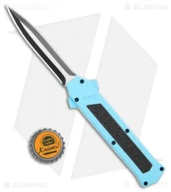 AKC F-16 D/A Dagger OTF Automatic Knife Teal (3.3" Two Tone) -Akc Sales Store AKC F 16 DA Dagger OTF Auto Teal TT BHQ 109160 jr bottlecap