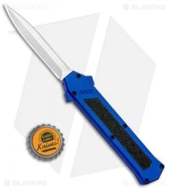 AKC F-16 D/A Dagger OTF Automatic Knife Blue (3.3" Satin) -Akc Sales Store AKC F 16 DA Dagger OTF Blue Satin BHQ 93753 jr bottlecap