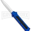 AKC F-16 Blue D/A OTF Automatic Knife - Dagger Satin Plain