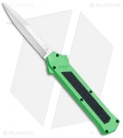 AKC F-16 D/A Bayonet OTF Automatic Knife Green (3.3" Satin)