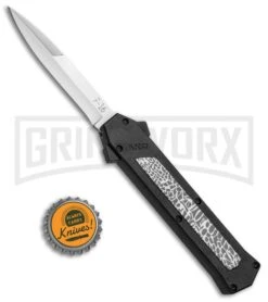 AKC F-16 Iguana D/A OTF Automatic Knife - Bayo Satin Plain -Akc Sales Store AKC F 16 Iguana DA OTF Auto Bayo Satin Plain BP 25399 jr bottlecap large