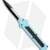 AKC F-16 D/A Bayonet OTF Automatic Knife Teal (3.3" Two Tone) -Akc Sales Store AKC F 16 Teal DA OTF Auto Bayo TT Plain GX 35011 jr