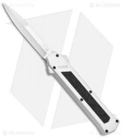 AKC F-16 D/A Bayonet OTF Automatic Knife White (3.3" Satin)