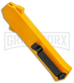 AKC F-16 Yellow D/A OTF Automatic Knife - Bayonet Satin Plain 8 AKC F-16 Yellow D/A OTF Automatic Knife - Bayonet Satin Plain -Akc Sales Store AKC F 16 Yellow DA OTF Auto Bayo Satin GX 37617 jr side large