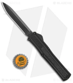 AKC F-20 D/A OTF Automatic Knife Black Aluminum (3.6" Black) -Akc Sales Store AKC F 20 DA Dagger OTF Auto Black Black BHQ 140839 jr bottlecap