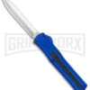 AKC F-20 Blue D/A OTF Automatic Dagger Knife - Satin Plain