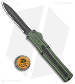 AKC F-20 D/A Dagger OTF Automatic Knife OD Green Aluminum (3.55" Black) -Akc Sales Store AKC F 20 DA Dagger OTF Auto OD Green Black BHQ 146285 jr bottlecap