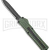 AKC F-20 OD Green Aluminum D/A OTF Automatic Knife - Dagger Black Plain 2 AKC F-20 OD Green Aluminum D/A OTF Automatic Knife - Dagger Black Plain -Akc Sales Store AKC F 20 DA Dagger OTF Auto OD Green Black BHQ 146285 jr large