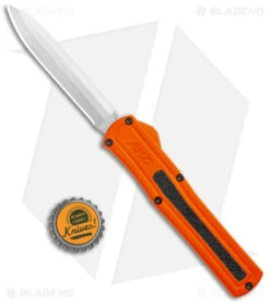 AKC F-20 D/A Drop Point OTF Automatic Knife Orange Aluminum (3.6" Satin) -Akc Sales Store AKC F 20 DA Dagger OTF Auto Orange Satin BHQ 140491 jr bottlecap