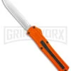 AKC F-20 Orange D/A OTF Drop Point Automatic Knife - Satin Plain -Akc Sales Store AKC F 20 DA Dagger OTF Auto Orange Satin BHQ 140491 jr large