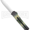 AKC F-20 Camo D/A OTF Automatic Knife - Spear Point Satin Plain -Akc Sales Store AKC F 20 DA SP OTF Auto Camo Satin BHQ 141095 jr large