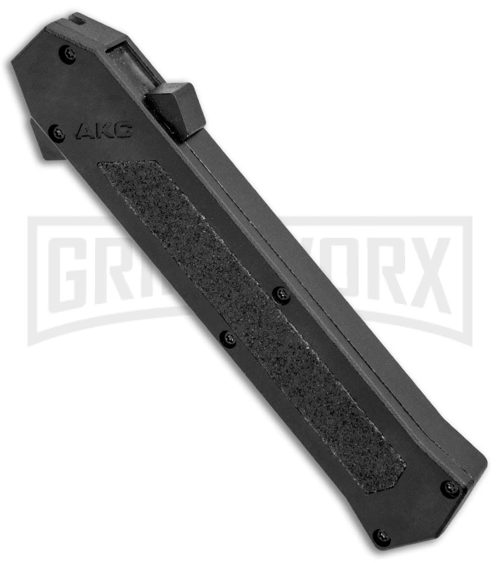 AKC F-16 Black Inlay D/A OTF Automatic Knife - Bayo Black Plain 4 AKC F-16 Black Inlay D/A OTF Automatic Knife - Bayo Black Plain - Image 2