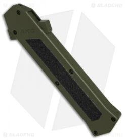 AKC F-16 D/A Bayonet OTF Automatic Knife OD Green (3.3" Satin) -Akc Sales Store AKC F16 OD Green DA Bayo Satin Plain BP 25690 er spine