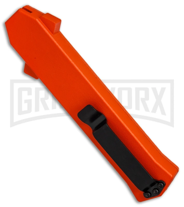 AKC F-16 Orange D/A OTF Automatic Knife - Bayo Satin Plain 4 AKC F-16 Orange D/A OTF Automatic Knife - Bayo Satin Plain - Image 2