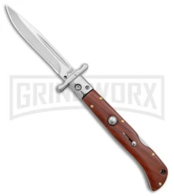 Italian Style 9" Roma Wood Automatic Swinguard - Polished Plain
