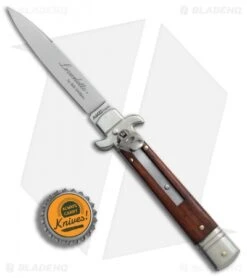 AKC Leverletto 7.75" Lever Lock Auto Italian Knife Cocobolo (3.2" Satin Flat) 9 AKC Leverletto 7.75" Lever Lock Auto Italian Knife Cocobolo (3.2" Satin Flat) -Akc Sales Store AKC Leverletto 7 75in cocobolo satin flat BHQ 75617 er bottlecap
