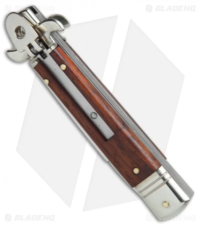 AKC Leverletto 7.75" Lever Lock Auto Italian Knife Cocobolo (3.2" Satin Flat) 5 AKC Leverletto 7.75" Lever Lock Auto Italian Knife Cocobolo (3.2" Satin Flat) - Image 3