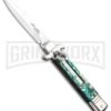 AKC 7.75" Leverletto Abalone Automatic Knife - Bayonet 2 AKC 7.75" Leverletto Abalone Automatic Knife - Bayonet -Akc Sales Store AKC Leverletto Abalone Auto Bayo BHQ 92874 jr large