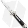 AKC Leverletto 7.75" Lever Lock Auto Italian Knife Ebony (4" Satin Bayo) -Akc Sales Store AKC Leverletto LL Auto Ebony Bayo BHQ 92878 jr