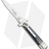 AKC Leverletto 7.75" Lever Lock Auto Italian Knife Dark Horn (3.25" Satin Flat) 2 AKC Leverletto 7.75" Lever Lock Auto Italian Knife Dark Horn (3.25" Satin Flat) -Akc Sales Store AKC Leverletto LL Auto Italian Dark Horn Satin BHQ 108339 jr