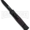 AKC Minion Concord Black/Sim Carbon Fiber OTF Automatic Knife - Black Flat -Akc Sales Store AKC Minion Concord Black Slim CF OTF Auto Black Flat GX 33107 jr large