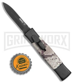 AKC Minion Concord Snake Skin OTF Automatic Knife - Dagger Black Plain 9 AKC Minion Concord Snake Skin OTF Automatic Knife - Dagger Black Plain -Akc Sales Store AKC Minion Concord OTF Auto Snake Skin Black Dagger BHQ 173568 jr bottlecap large