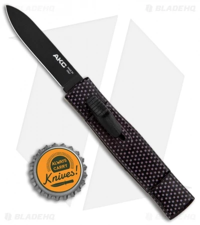 AKC Minion Concord OTF Automatic Knife Sim Carbon Fiber (2.3" Black Flat Grind) 6 AKC Minion Concord OTF Automatic Knife Sim Carbon Fiber (2.3" Black Flat Grind) - Image 4