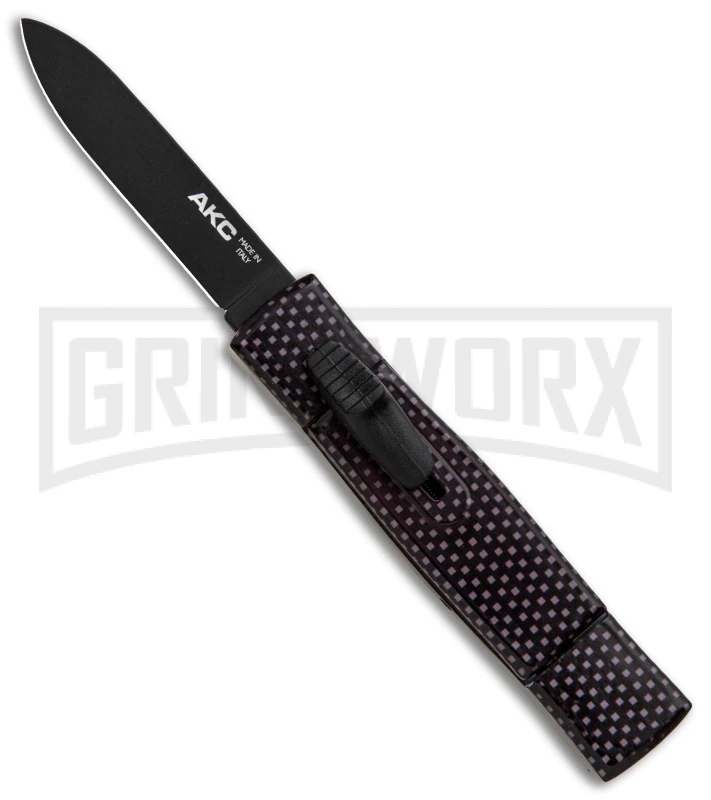 AKC Minion Concord Sim Carbon Fiber OTF Automatic Knife - Black Flat 3 AKC Minion Concord Sim Carbon Fiber OTF Automatic Knife - Black Flat