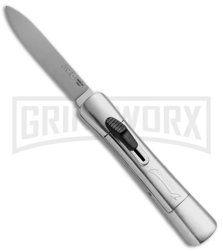 AKC Concord Polished OTF Automatic Knife - Satin Plain 3 AKC Concord Polished OTF Automatic Knife - Satin Plain