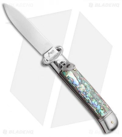 AKC Shot Puller 8" Lever Lock Italian Auto Knife Abalone (3.2" Polish Flat) 3 AKC Shot Puller 8" Lever Lock Italian Auto Knife Abalone (3.2" Polish Flat)