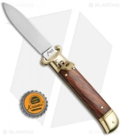 AKC Shot Puller 8" Lever Lock Italian Auto Cocobolo W/ Brass (3.2" Polish Flat) -Akc Sales Store AKC Shot Puller 8in LL Italian Cocobolo Brass BP 19867 jr bottlecap