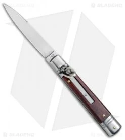 AKC 7.75" Slimline Lever Lock Automatic Knife Cocobolo (3.3" Satin Flat)