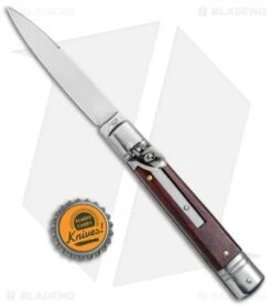 AKC 7.75" Slimline Lever Lock Automatic Knife Cocobolo (3.3" Satin Flat) -Akc Sales Store AKC Slimline LL Auto Cocobolo Satin Flat BHQ 79857 jr bottlecap
