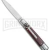AKC 7.75" Slimline Lever Lock Cocobolo Automatic Knife - Flat