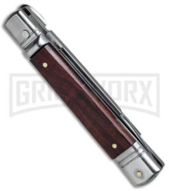AKC 7.75" Slimline Lever Lock Cocobolo Automatic Knife - Flat 8 AKC 7.75" Slimline Lever Lock Cocobolo Automatic Knife - Flat -Akc Sales Store AKC Slimline LL Auto Cocobolo Satin Flat BHQ 79857 jr side large