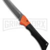 AKC Smarty Black W/Orange Bolster Automatic Knife Reverse Tanto - Black SW Plain -Akc Sales Store AKC Smarty AK Black w Orange Bolster 3in BSW BHQ 184665 td large