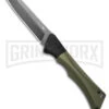AKC Smarty Green W/Black Bolster Automatic Knife Reverse Tanto - Black SW Plain