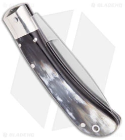 AKC Speed Hunter Automatic Italian Knife Dark/Light Horn (3" Polish) 8 AKC Speed Hunter Automatic Italian Knife Dark/Light Horn (3" Polish) -Akc Sales Store AKC Speed Hunter Auto Italian Knife Dark Horn Polish BHQ 50883 jr side