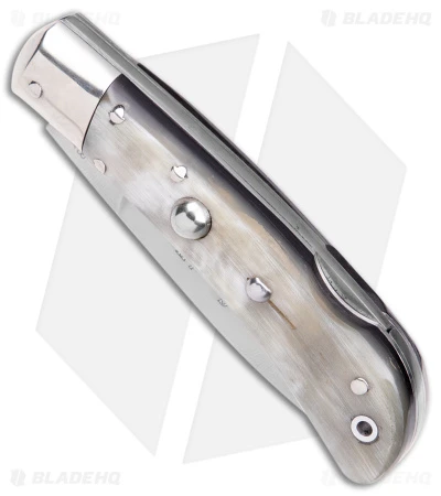 AKC Speed Hunter Automatic Italian Knife Dark/Light Horn (3" Polish) 4 AKC Speed Hunter Automatic Italian Knife Dark/Light Horn (3" Polish) - Image 2
