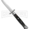 AKC 10" Black G-10 Roma Black Swinguard Automatic Knife - Satin Plain