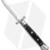 AKC Swinguard 9" Automatic Italian Stiletto Ebony (4" Satin Bayonet) 2 AKC Swinguard 9" Automatic Italian Stiletto Ebony (4" Satin Bayonet) -Akc Sales Store AKC Swinguard 9in Ebony Wood Bayo Satin GX 38213 jr
